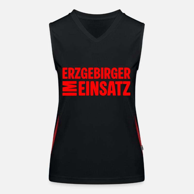 Erzgebirger im Einsatz Funktionelles Kontrast-Tank Top für Frauen