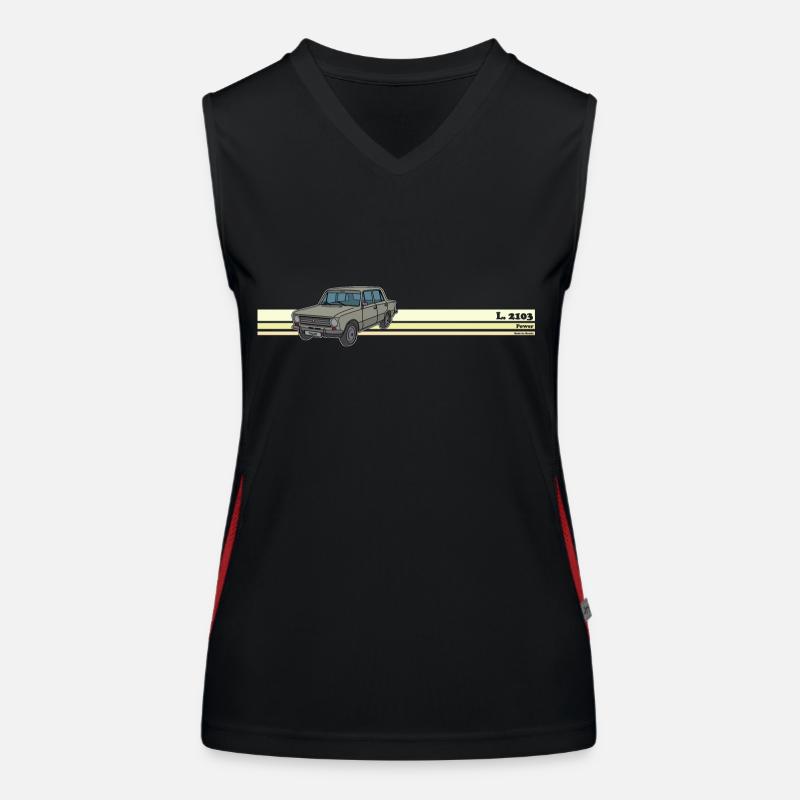 lada - Women's Functional Contrast Tank Top - black/red