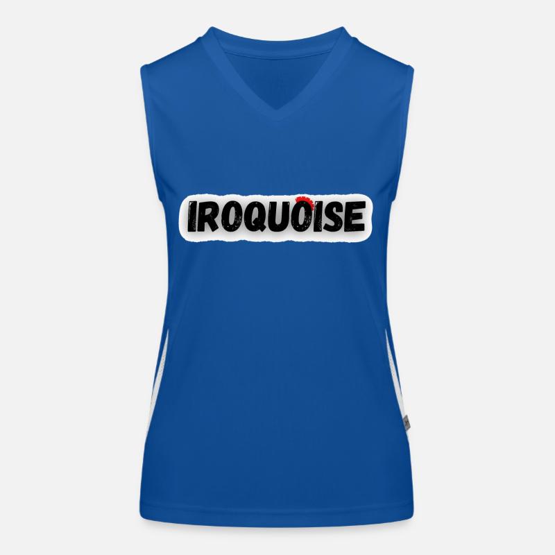 Iroquoise avec crête rouge de Punk Débardeur respirant contrasté Femme