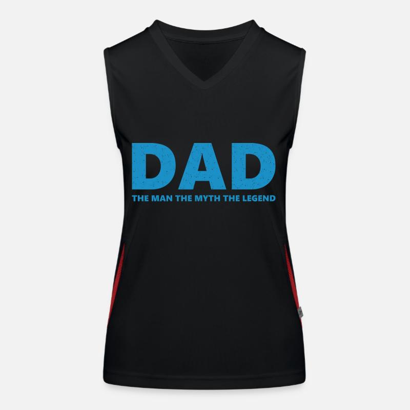 Dad Man Myth Legend Funktionelles Kontrast-Tank Top für Frauen
