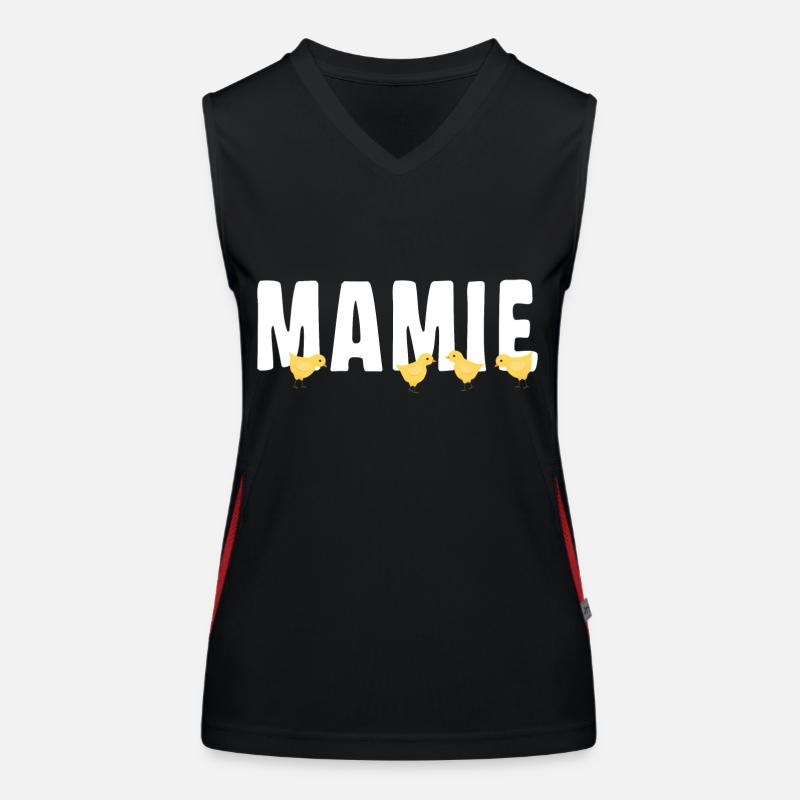 Mamie avec Petits Poussins Débardeur respirant contrasté Femme