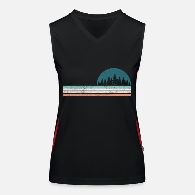 Wald Wälder Förster Jäger Geschenkidee Retro Funktionelles Kontrast-Tank Top für Frauen