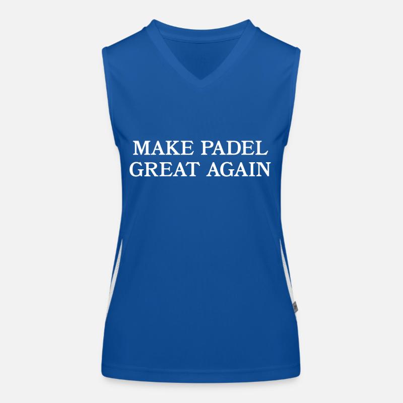 Make Padel Great Again -Cadeau Padel Débardeur respirant contrasté Femme