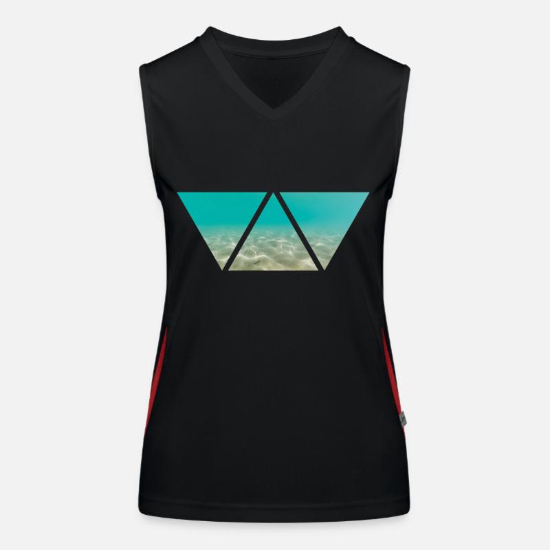 Triangle sous-marin Plongée Snorkeling Vacances Débardeur respirant contrasté Femme