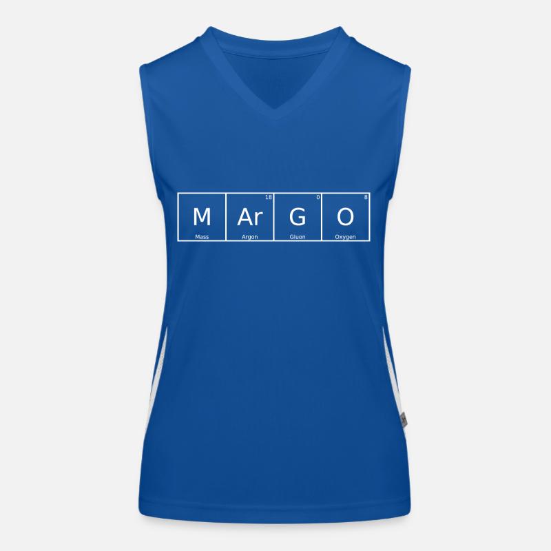 Margo Name Vorname Chemie Periodensystem Elemente Funktionelles Kontrast-Tank Top für Frauen