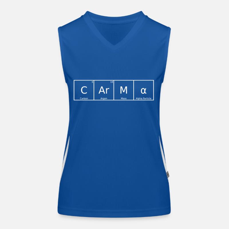 Carma Nom Prénom Chimie Tableau périodique Éléments Débardeur respirant contrasté Femme