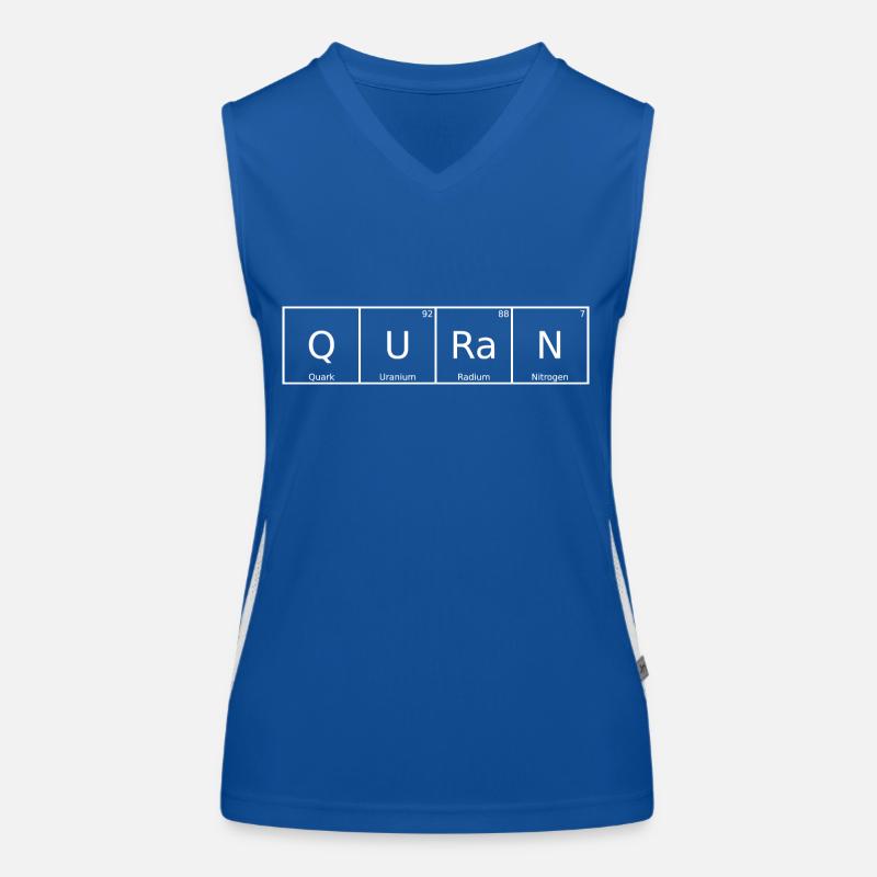 Quran Name First Name Chemistry Periodic Table Elements Women's Functional Contrast Tank Top