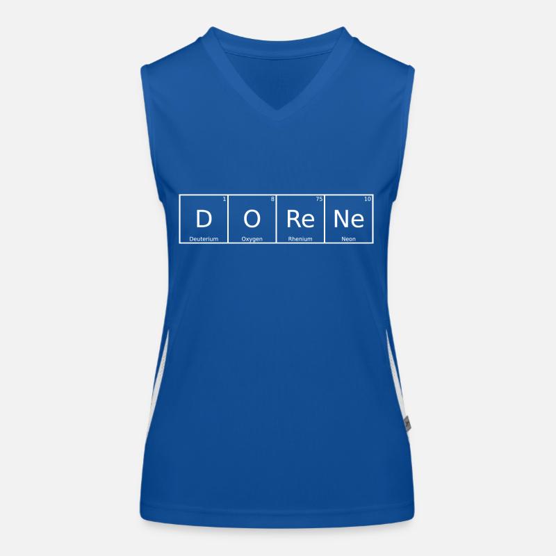 Dorene Name First Name Chemistry Periodic Table Elements Women's Functional Contrast Tank Top