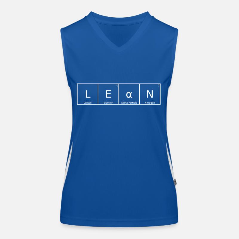 Lean Nom Prénom Chimie Tableau périodique Éléments Débardeur respirant contrasté Femme