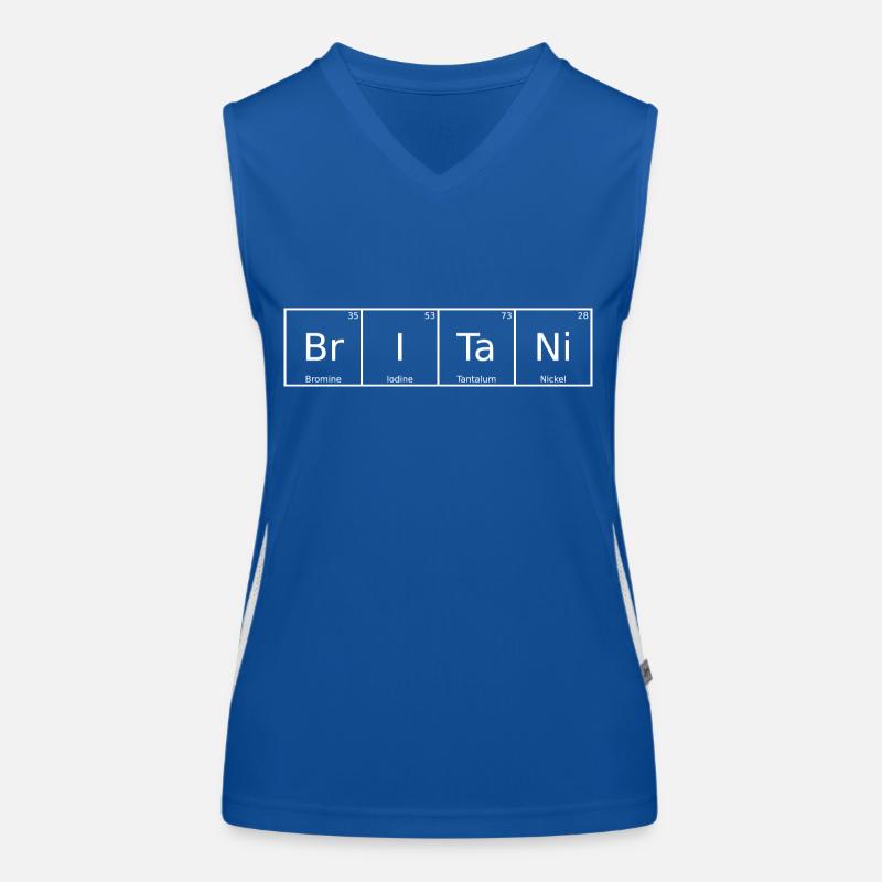 Britani Nom Prénom Chimie Tableau périodique Élément Débardeur respirant contrasté Femme