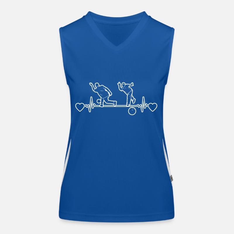 Bowling Cadeau Boule de bowling Cône Bowling bowling Débardeur respirant contrasté Femme