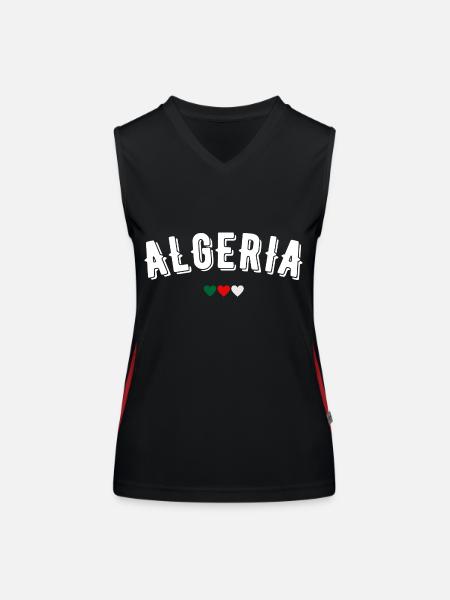 Algerien - Funktionelles Kontrast-Tank Top für Frauen - Schwarz/Rot - Vorne
