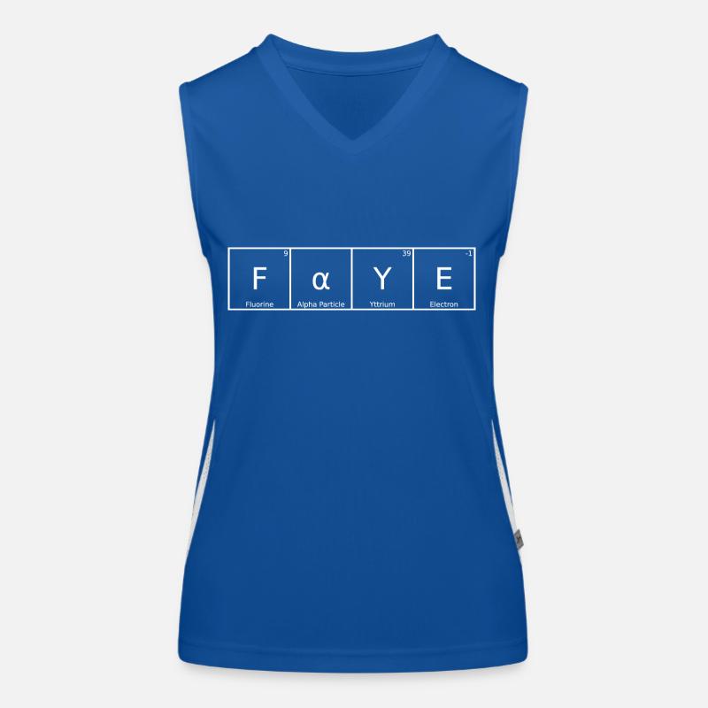 Faye Surname First Name Chemistry Periodic Table Elements Women's Functional Contrast Tank Top