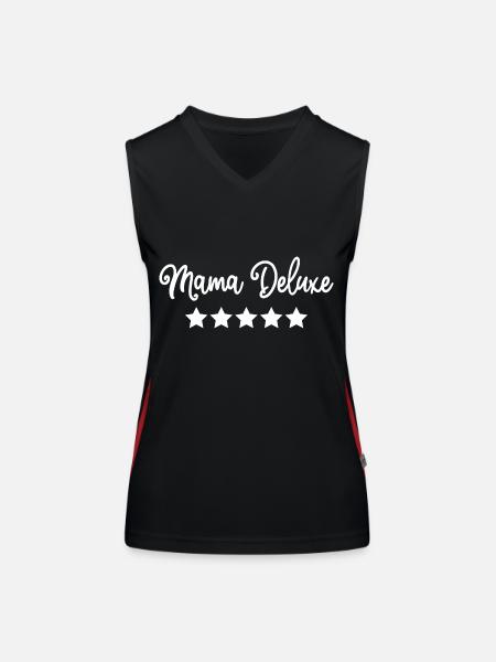 Mother Saying Gift Mom Mother's Day - Women's Functional Contrast Tank Top - black/red - Front