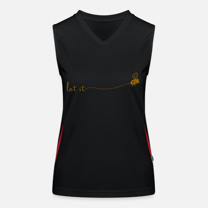 Let it bee bee design Women's Functional Contrast Tank Top