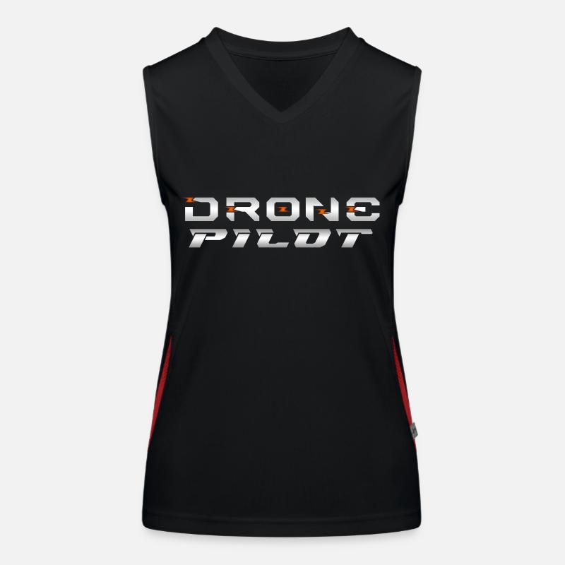 Drone Drones Drone Flight Drone Pilot Débardeur respirant contrasté Femme