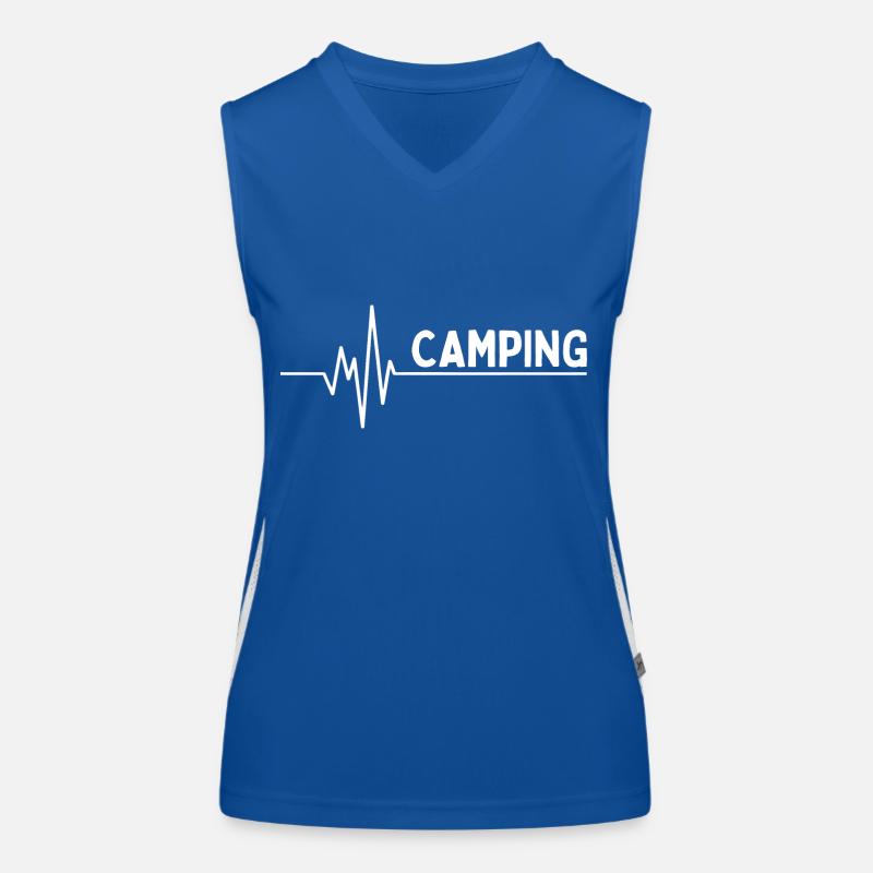 I love camping Funktionelles Kontrast-Tank Top für Frauen