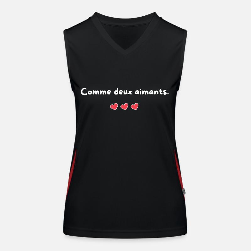Comme deux aimants Débardeur respirant contrasté Femme