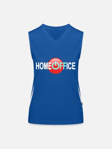 Home OFFice - Auszeit - Funktionelles Kontrast-Tank Top für Frauen - Royal/Weiß - Vorne
