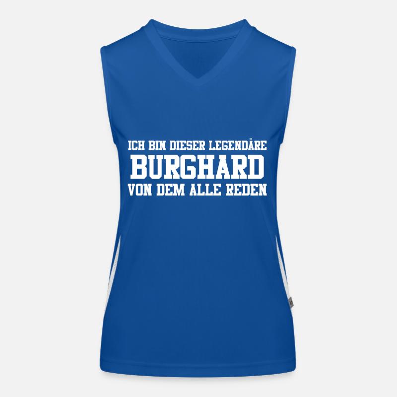 Burghard Name Design Funktionelles Kontrast-Tank Top für Frauen
