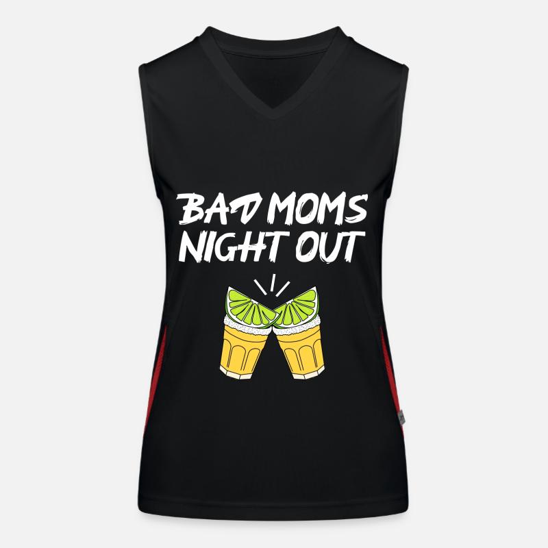 bad moms night out Funktionelles Kontrast-Tank Top für Frauen