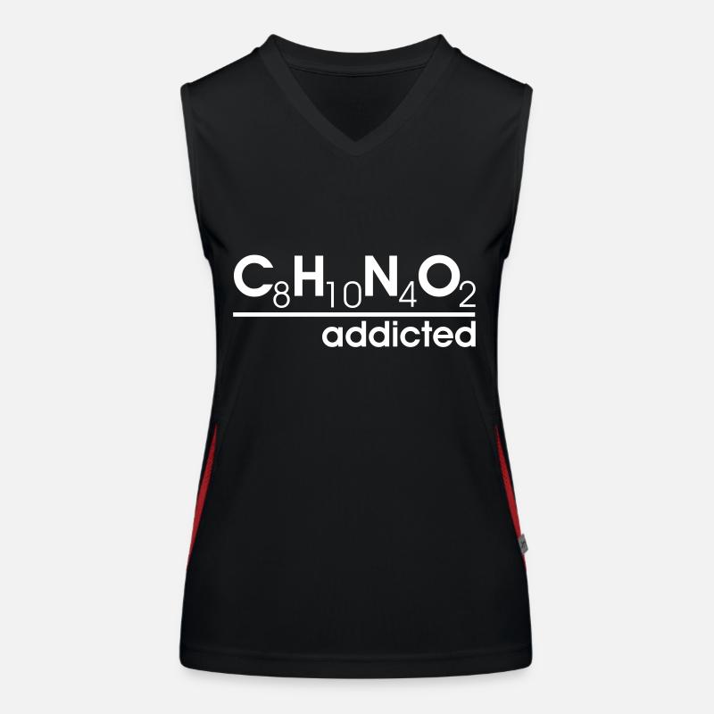 coffein süchtig Funktionelles Kontrast-Tank Top für Frauen