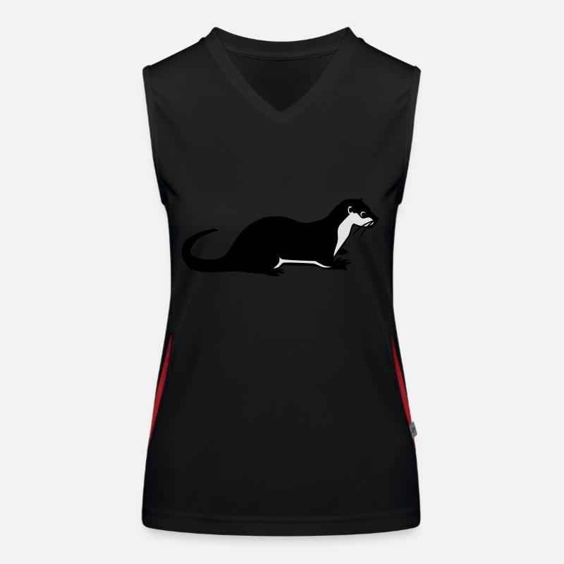 Fischotter Funktionelles Kontrast-Tank Top für Frauen