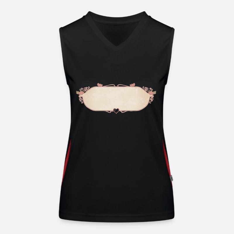 Vintage Shield - Women's Functional Contrast Tank Top - black/red
