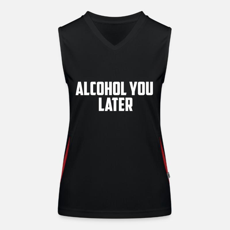 Alcohol you later Weiss Women's Functional Contrast Tank Top