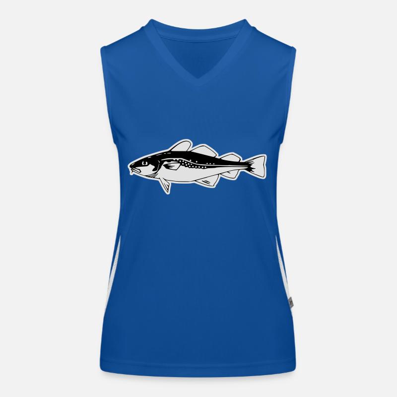 Dorsch, Kabeljau, Cod Funktionelles Kontrast-Tank Top für Frauen