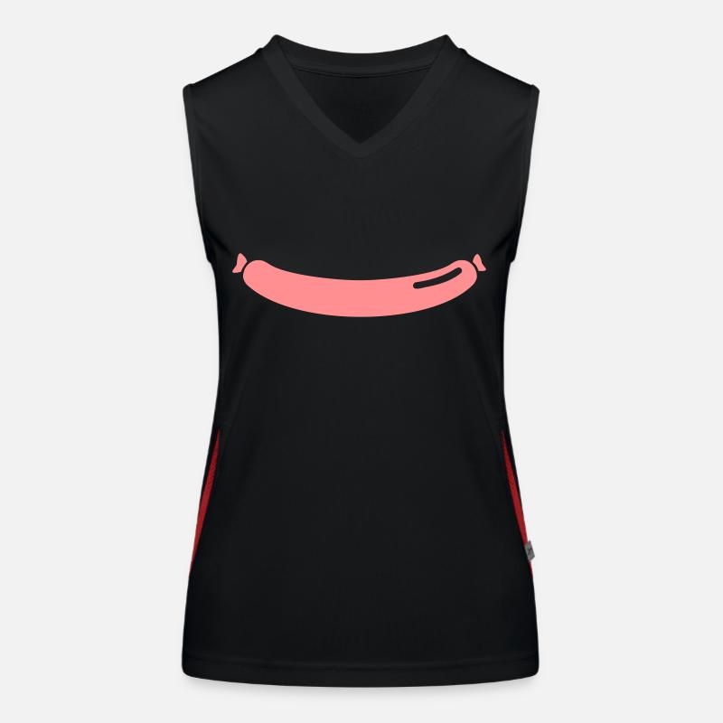 Wurst Funktionelles Kontrast-Tank Top für Frauen