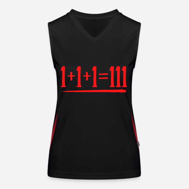 1+1+ font 111 maths équation humour Prof Débardeur respirant contrasté Femme