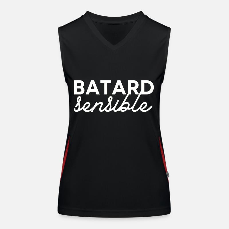 Batard sensible Débardeur respirant contrasté Femme