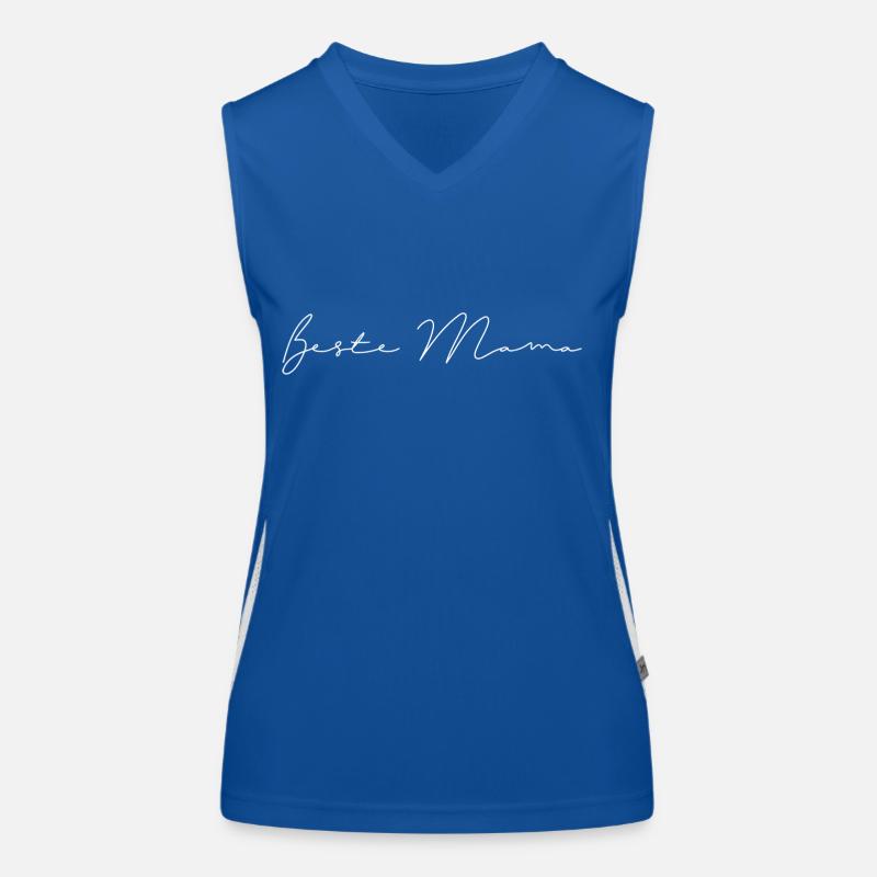 Beste Mama Handlettering Mutter Muttertag Funktionelles Kontrast-Tank Top für Frauen