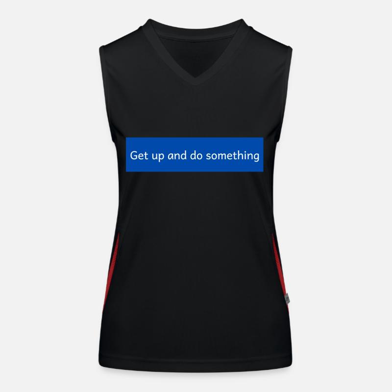 get up and do something Women's Functional Contrast Tank Top