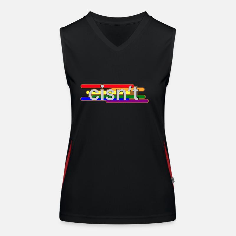 cisn‘t (LGBT Pride) Funktionelles Kontrast-Tank Top für Frauen