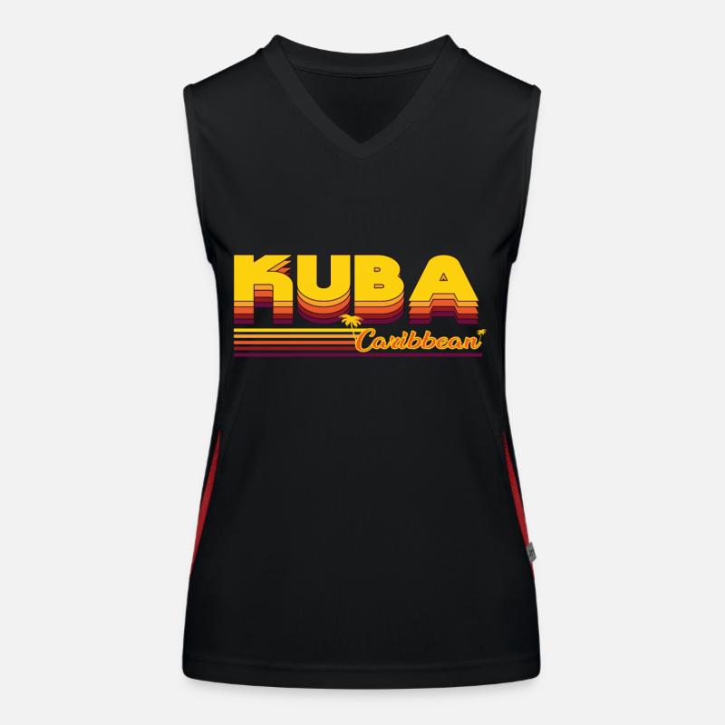 Kuba - Lebensfreude pur mit dem Sommer Design Funktionelles Kontrast-Tank Top für Frauen