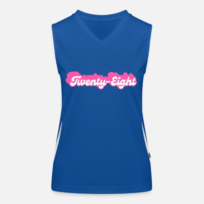 Twenty-Eight Birthday - 28th Birthday Retro Pink Women's Functional Contrast Tank Top
