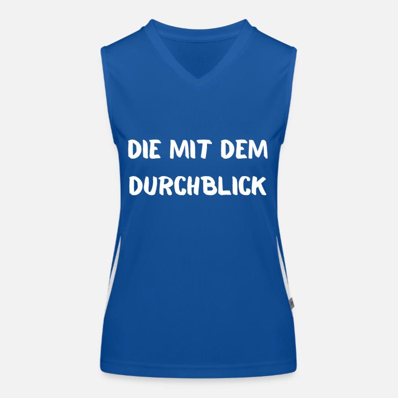 Die mit dem Durchblick Mama Funktionelles Kontrast-Tank Top für Frauen