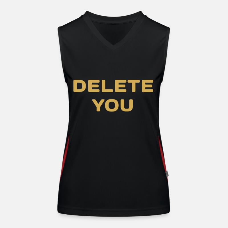 DELETE funny Women's Functional Contrast Tank Top