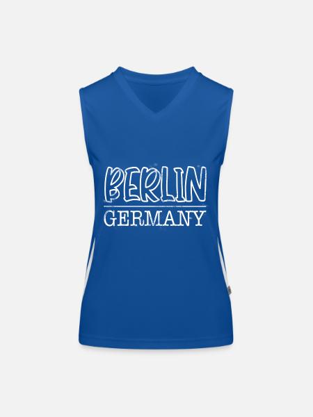 Berlin - Women's Functional Contrast Tank Top - royal/white - Front