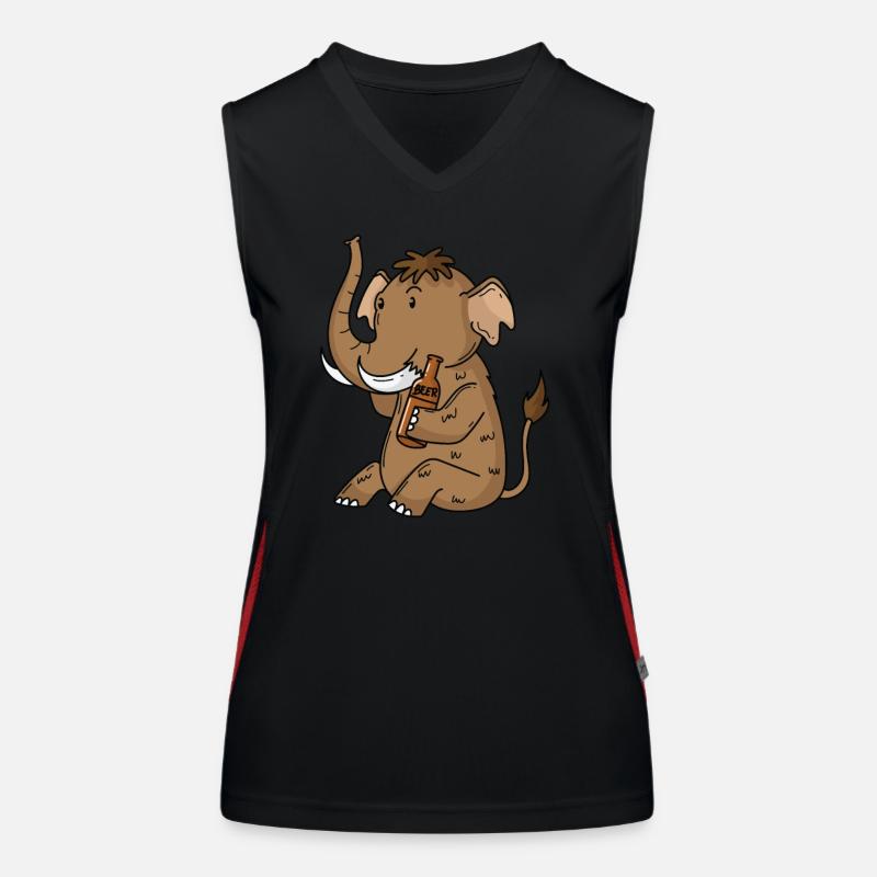 Mammoth with a beer Women's Functional Contrast Tank Top