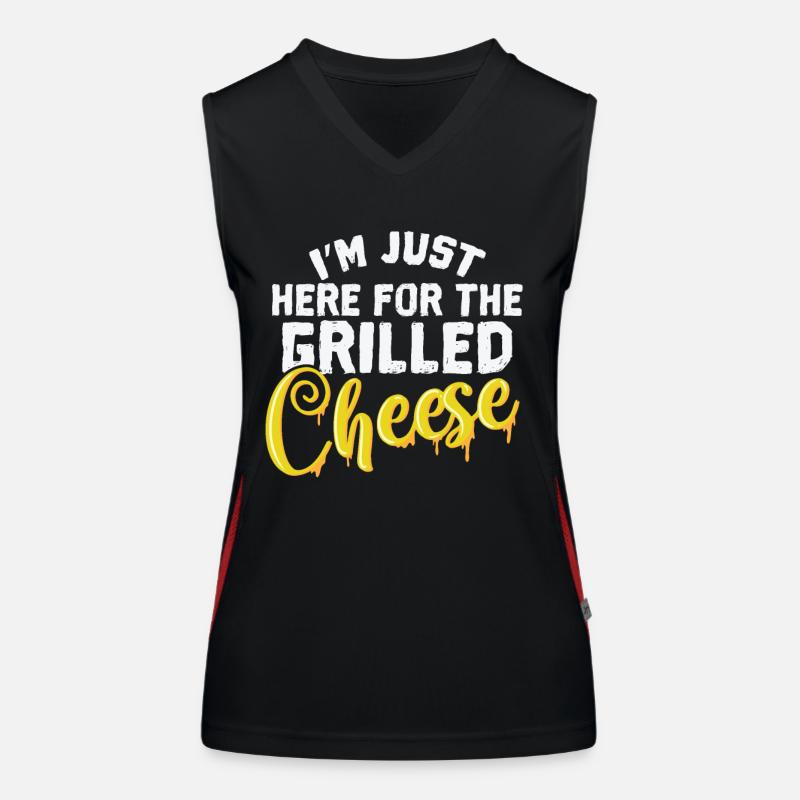 Fromage I’m Just Here For The Grilled Cheese Débardeur respirant contrasté Femme
