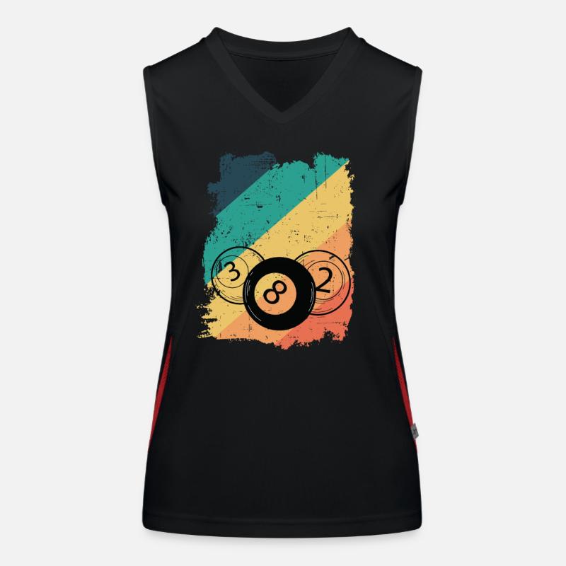 Aim Shoot Swear Repeat Billiards - Women's Functional Contrast Tank Top - black/red