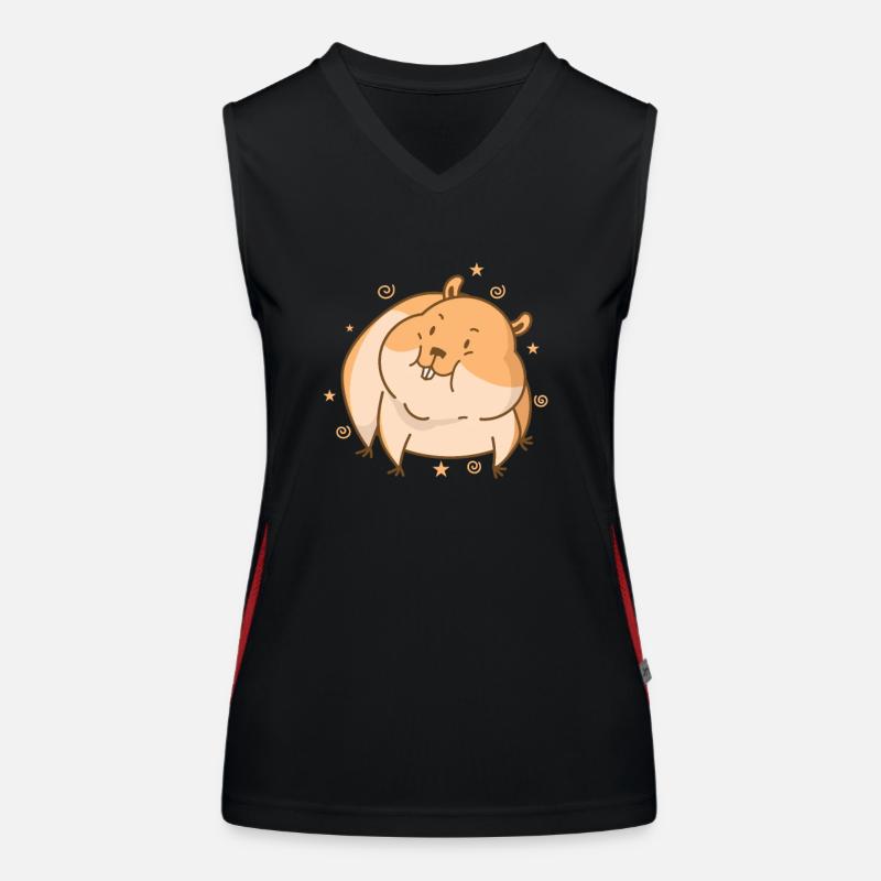 mignon hamster rongeur animal de compagnie Débardeur respirant contrasté Femme