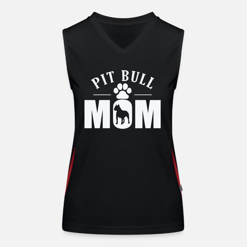 Pit Bull Maman Chien Race d’animal de compagnie Débardeur respirant contrasté Femme