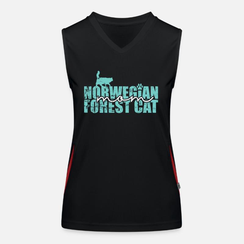 Chat des forêts norvégiennes Maman Chat de compagnie Débardeur respirant contrasté Femme