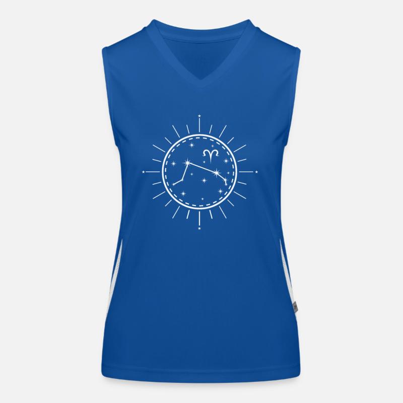 Sternzeichen Widder Aries Sternkonstellation Funktionelles Kontrast-Tank Top für Frauen
