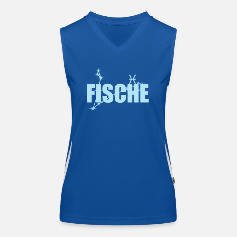 Fische Sternzeichen Pisces Sternbild Funktionelles Kontrast-Tank Top für Frauen