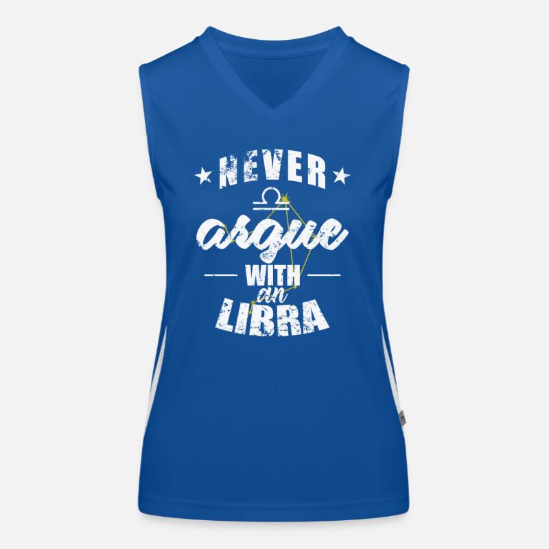 Sternzeichen Never argue with an Libra Waage Funktionelles Kontrast-Tank Top für Frauen